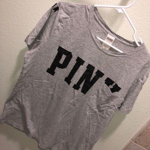 VS PINK short sleeve grey top